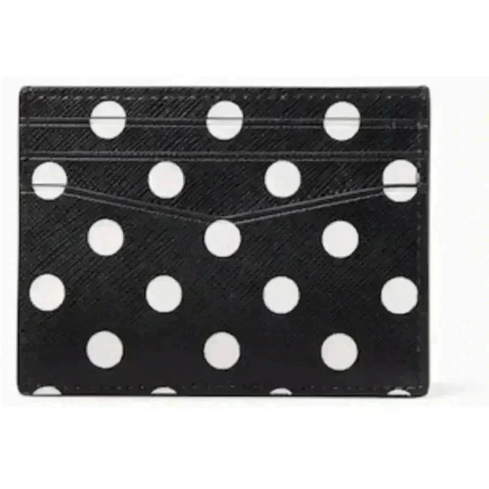 Kate Spade Cheers Boxed Cardholder And Keyfob Set in Black/White NWT - Picture 3 of 5